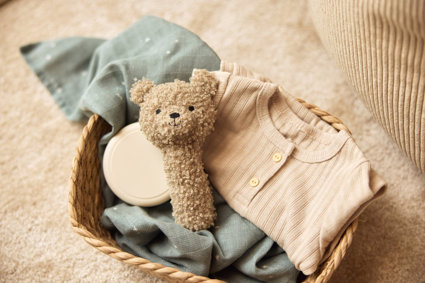 HOCHET TEDDY BEAR - OLIVE GREEN - Lina et Compagnie