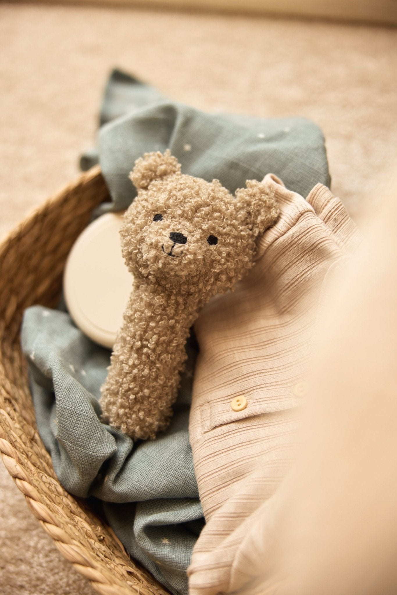 HOCHET TEDDY BEAR - OLIVE GREEN - Lina et Compagnie