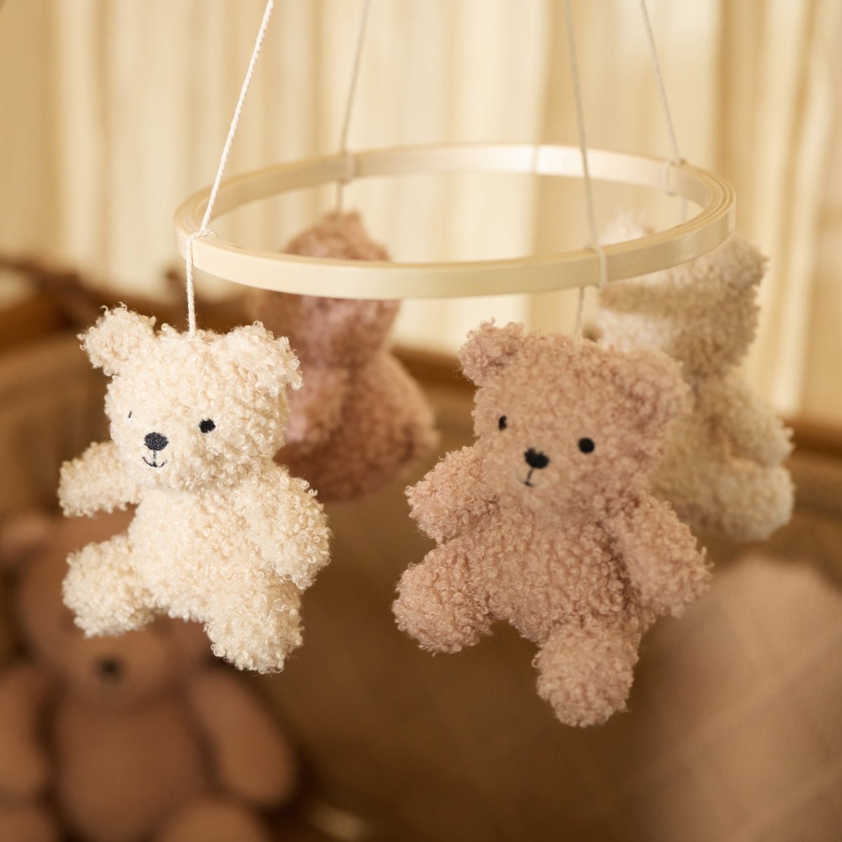 MOBILE POUR LIT BÉBÉ TEDDY BEAR - WILD ROSE / NATUREL - Lina et Compagnie