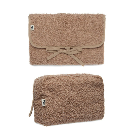 TAPIS À LANGER & TROUSSE DE SOIN BOUCLÉ - BISCUIT - Lina et Compagnie